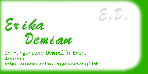 erika demian business card